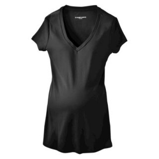 Liz Lange for Target Maternity Short Sleeve V Neck Basic Tee   Black XL