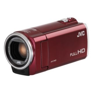 JVC HD Flash Memory Digital Camcorder (GZE100RUS) with 40x Optical Zoom   Red