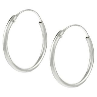 Journee Collection Sterling Silver Hoop Earrings   Silver