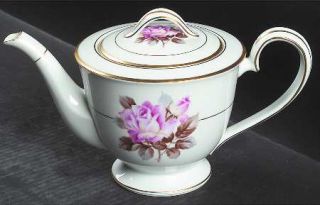 Noritake Rosetta Teapot & Lid, Fine China Dinnerware   Pink Rose&Rose Bud, Inner