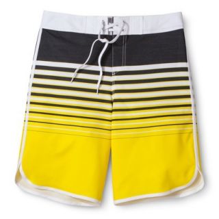 Mossimo Supply Co. Mens 11 Striped Boardshort   Hi Lite Yellow 32