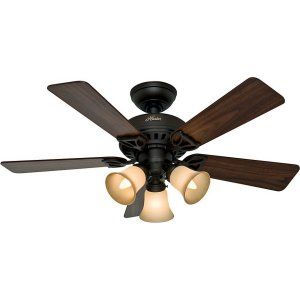 Hunter HUF 53082 The Beacon Hill Small Room or Office Ceiling Fan with light