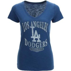 Los Angeles Dodgers 47 Brand MLB Womens Vneck Scrum T Shirt