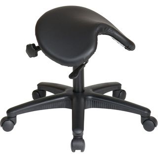 Office Star Products Work Smart Backless Drafting Saddle seat Stool In Black (BlackWeight capacity: 250 poundsDimensions: 24 inches high x 22.5 inches wide x 22.5 deepSeat dimensions: 18 inches x 16 inches x 2 inches thickSeat height: 24 inchesAssembly re
