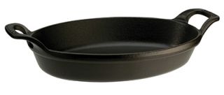Staub Oval Stackable Dish w/ .75 qt Capacity & Enamel Coated Cast Iron, Black Matte
