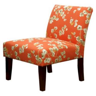 Skyline Upholstered Chair Avington Upholstered Slipper Chair   Coral/White