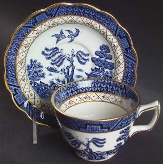 Booths Real Old Willow Blue Oversized Cup & Saucer Set, Fine China Dinnerware  