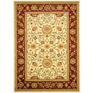 Lyndhurst Collection Majestic Ivory/ Red Rug (6 X 9) (IvoryMeasures 0.375 inch thickTip: We recommend the use of a non skid pad to keep the rug in place on smooth surfaces.All rug sizes are approximate. Due to the difference of monitor colors, some rug co