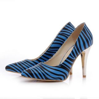 Faux Leather Womens Pointed Toe High Heel Zebra Prints Pumps More Colors