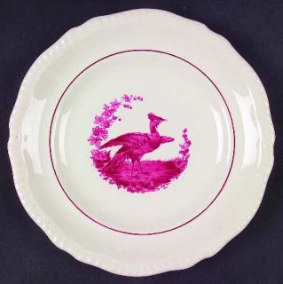 Spode 2/7832 Salad Plate, Fine China Dinnerware   Gadroon, Red Chelsea Bird, Red