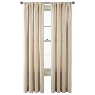 JCP Home Collection JCPenney Home Holden Rod Pocket Cotton Curtain Panel, Dune
