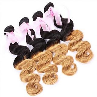Mixed Lengths 22 24 26 Inch Ombre color #1#27 Brazilian Body Wave Weft 100% Virgin Remy Human Hair Extensions