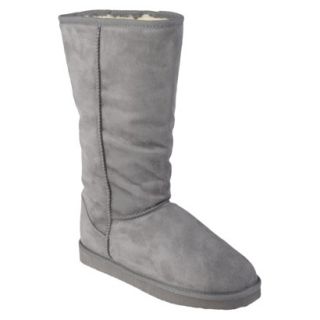 Womens Journee Collection Ladies 12 Inch Faux Suede Boot   Gray (8)