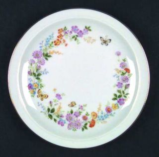 Royal Domino Spring Garden Salad Plate, Fine China Dinnerware   Floral Ring With