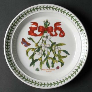 Portmeirion Botanic Garden Mistletoe Salad Plate, Fine China Dinnerware   Red Ri