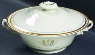 Syracuse Governor Clinton Round Covered Vegetable, Fine China Dinnerware   Gold&