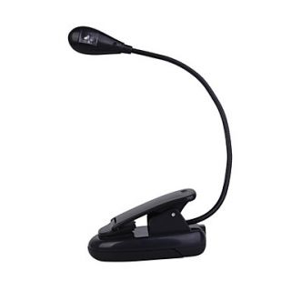 1W Natural White Light Flexible Neck LED Table Bed Reading Lamp with Clip