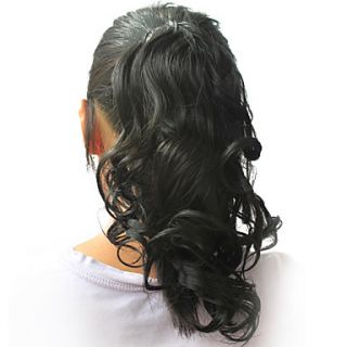 High Quality Synthetic 12.60 Curly Natural Black Ponytail