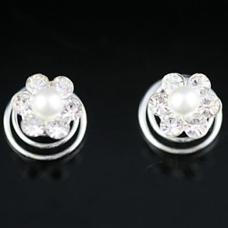 2 Pieces Gorgeous Rhinestones/ Imitation Pearl Wedding Bridal Headpieces