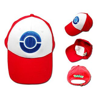 Ash Ketchum Red White Cosplay Hat
