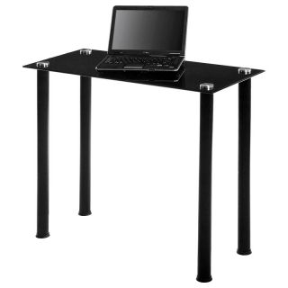 RTA Black Glass Laptop / Writing Desk   CT 015B