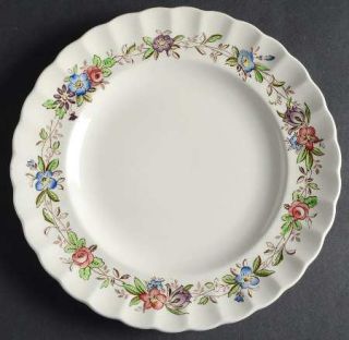 Spode Felicity Salad Plate, Fine China Dinnerware   Earthenware, Floral Rim, Sca
