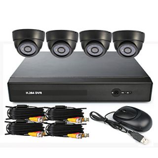 4 Channel CCTV DVR System(UPNP,4 Indoor Camera)