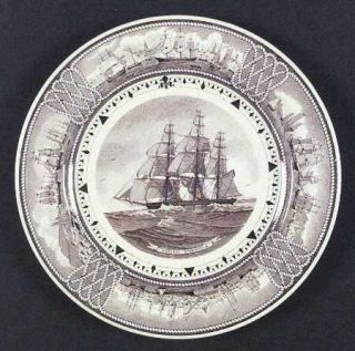 Wedgwood American Clipper Ship, The Brown Luncheon Plate, Fine China Dinnerware
