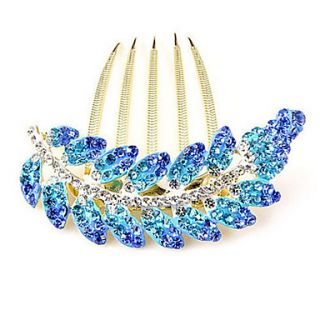Bridal Colorful Alloy Hair Combs with Rhinestone Wedding Headpieces(More Colors)