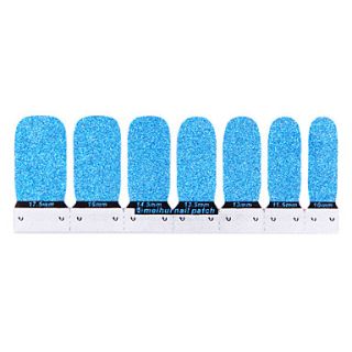14PCS Glitter Powder Pure Color Nail Stickers (Assorted Color)