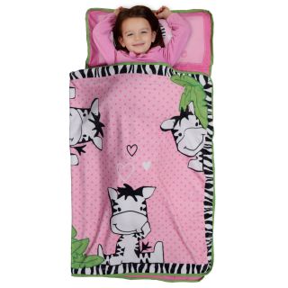Baby Boom Zebra Nap Mat, Black/Pink