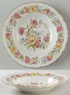 Royal Jackson Lord Mayfair Rim Soup Bowl, Fine China Dinnerware   Floral Rim And