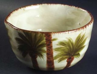 Tabletops Unlimited Fiji Coupe Cereal Bowl, Fine China Dinnerware   Palm Trees O