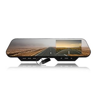 Car Rearview Mirror With 4.3 Inch LCD HD 1080P DVR Video Recorder And Plugable Bluetooth Function