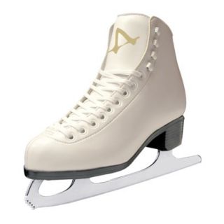 Ladies American Leather Lined Figure Skate   White (8)