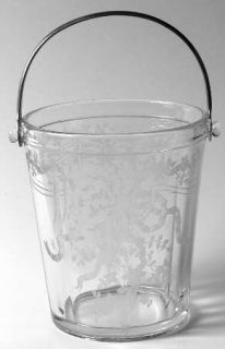 Fostoria June Clear Ice Bucket with Detachable Handle   Stem #5098, Etch    #279