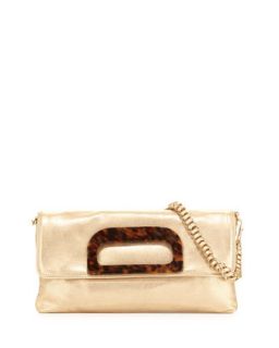 Grayson Shimmery Clutch Bag, Champagne