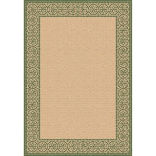 Dynamic Rugs Piazza Mosaic Indoor/Outdoor Area Rug   Natural/Green  