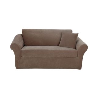 Sure Fit Stretch Piqué 3 pc. Loveseat Slipcover, Taupe