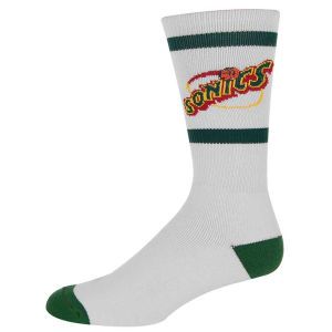 Seattle SuperSonics For Bare Feet Two Strip Crew Socks