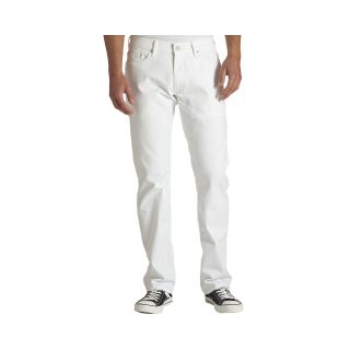 Levis 514 Straight Jeans, White, Mens