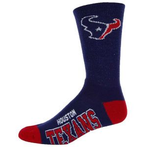 Houston Texans For Bare Feet Deuce Crew 504 Socks