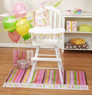 Sweet Safari Pink 1st Birthday High Chair Kit