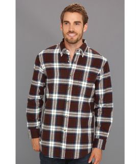 U.S. Polo Assn Yarn Dyed Twill Shirt with Large Plaid Pattern Mens Long Sleeve Button Up (Brown)