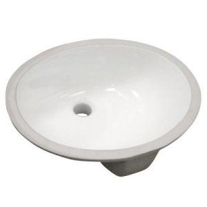 Foremost 14006WHD Universal Vitreous China Oval Undermount Bathroom Sink