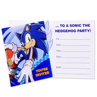 Sonic the Hedgehog Invitations