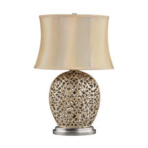 Dimond Lighting DMD D2168 Serene Table Lamp with Light Beige Faux Silk Shade   C
