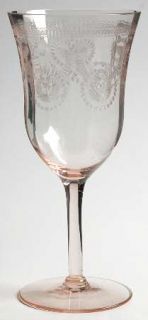 Morgantown Necklace Pink (Stem #7577) (No Gold) Water Goblet   Stem #7577, Pink,