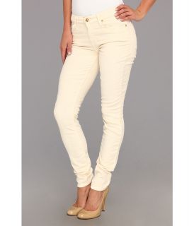 7 For All Mankind The Skinny Solid Sateen Cord in Alabaster White Womens Jeans (White)