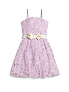 Un Deux Trois Girls Skater Bow Dress   Lavender